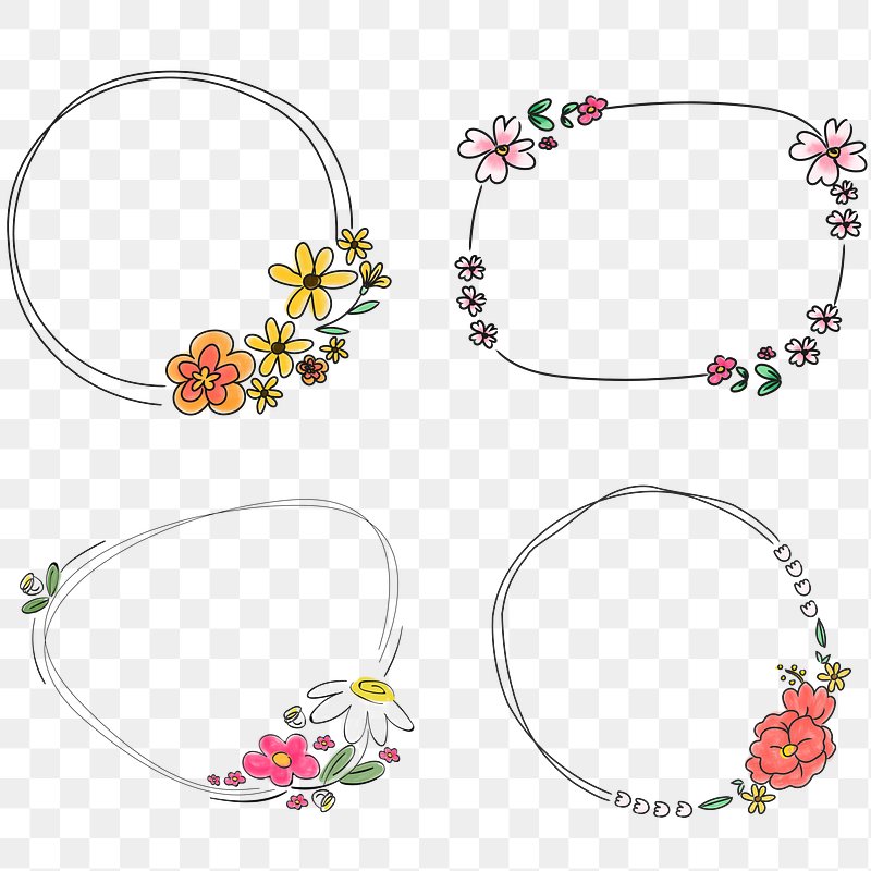 Flower Doodle Vectors | Free Illustrations, Drawings, PNG Clip Art ...