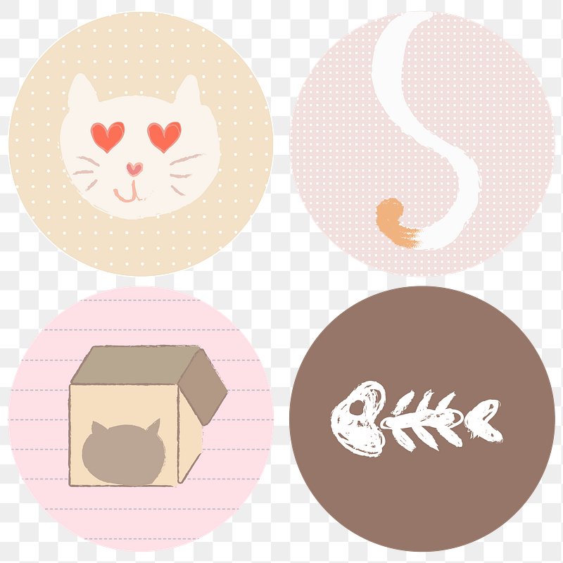 Cute cat story highlights icon for social media vector, free image by  rawpixel.com / Mind