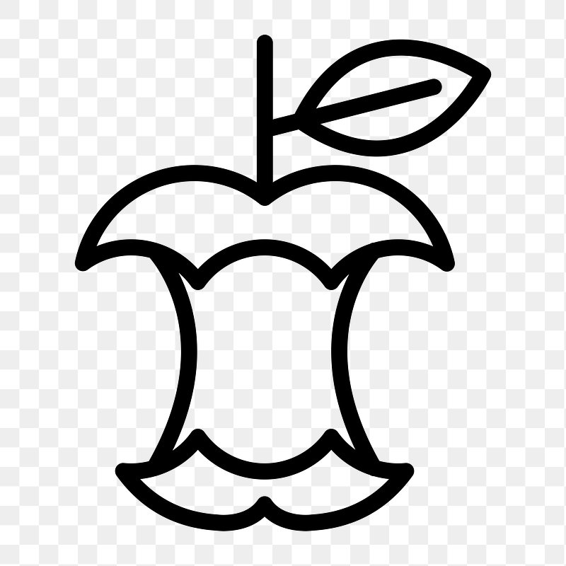 rotten apple core clip art
