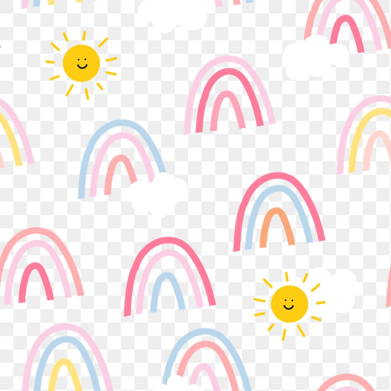 Png background with cute rainbow | Free PNG Sticker - rawpixel