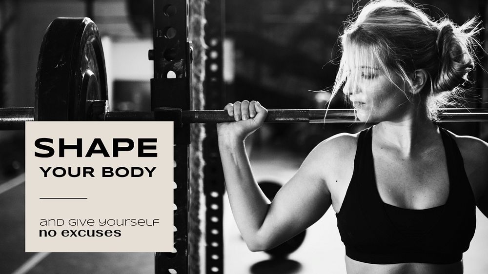 Shape your body banner template, fitness aesthetic