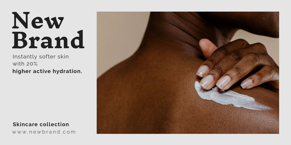 Skincare business Twitter post template, cosmetics ad