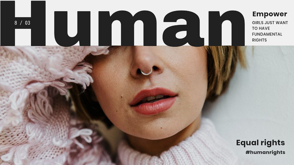 Women empowerment banner template, equal rights campaign