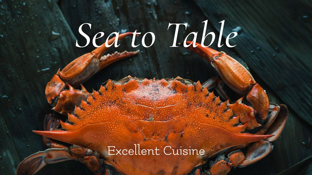 Seafood restaurant banner template, promotional ad