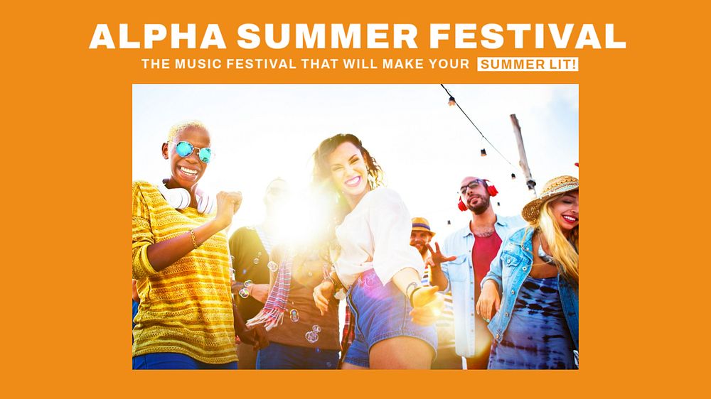 Music festival template, Facebook event cover