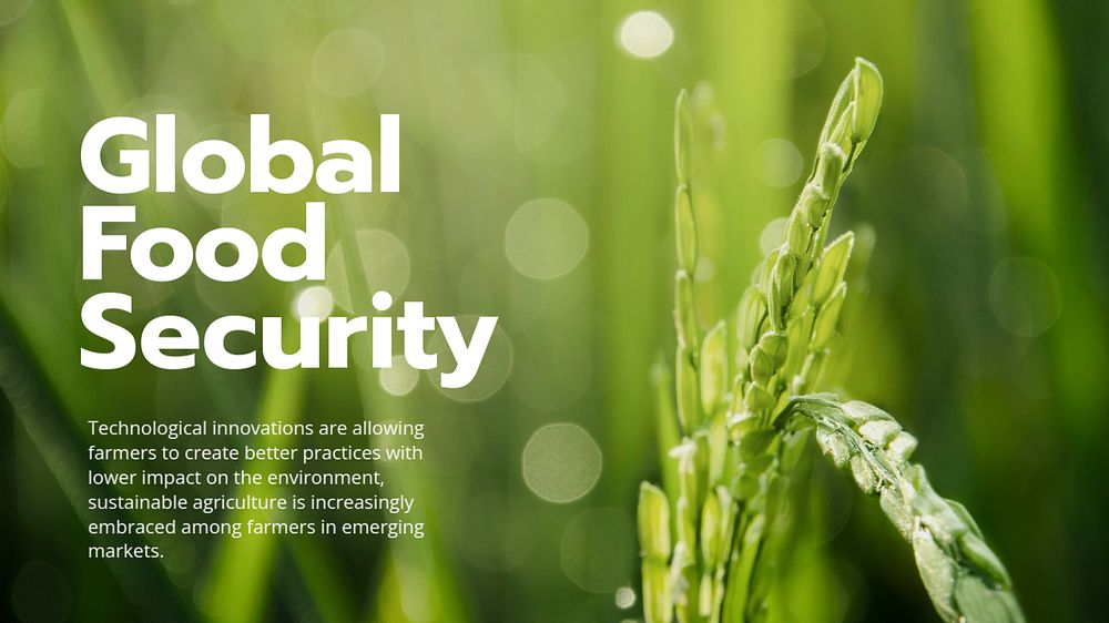 Food security Facebook cover template, farming industry design