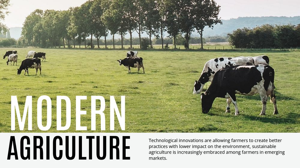Modern agriculture PowerPoint presentation template, farming industry design