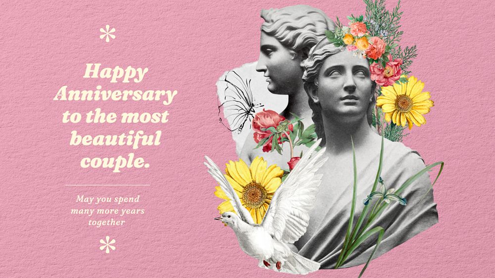 Greek aesthetic PowerPoint presentation template, vintage statues remix