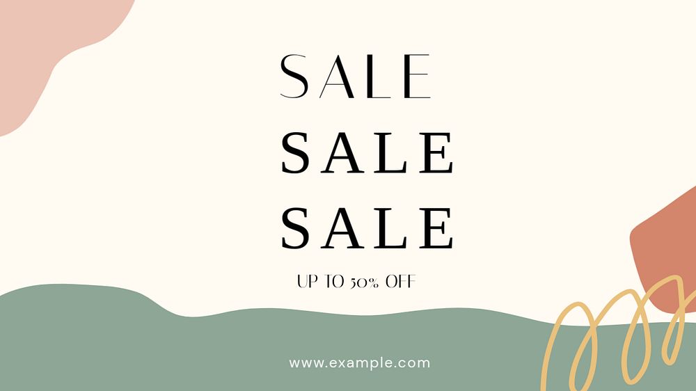 Memphis sale Powerpoint template, editable text