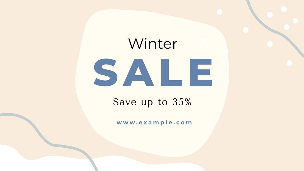 Memphis winter sale Powerpoint template, editable text