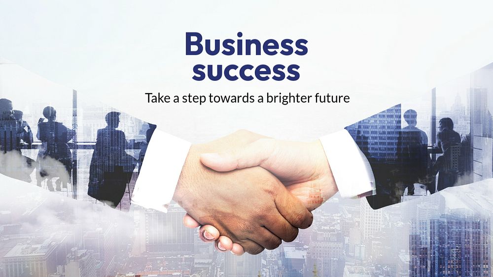 Business, slide presentation template, editable remixed media design