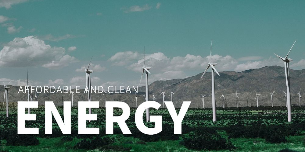 Alternative Energy Twitter ad template with wind power