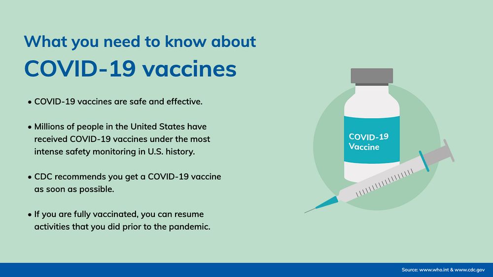 Coronavirus vaccine  blog banner template, COVID-19 editable design