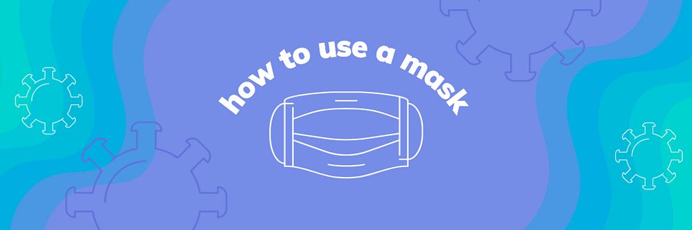 Wear mask Twitter header template, editable design