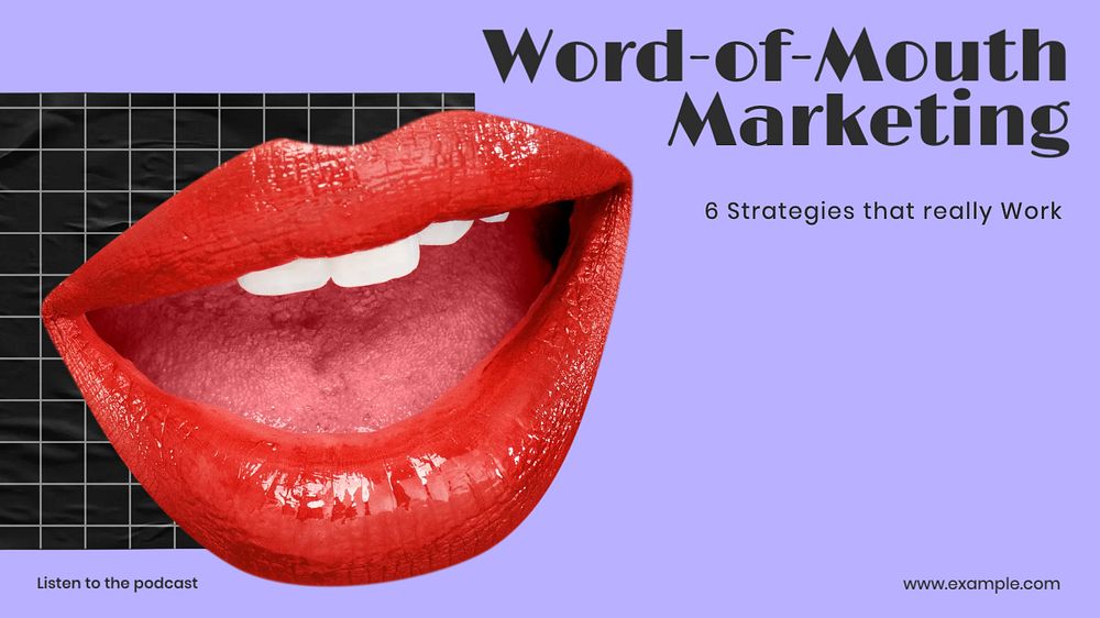 Word-of-mouth marketing blog banner template, customizable design