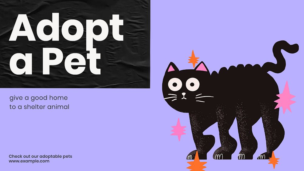 Adopt a pet blog banner template, customizable design