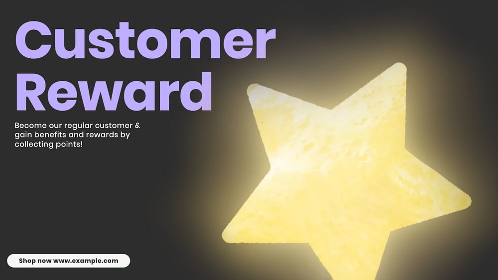 Customer reward blog banner template, customizable design