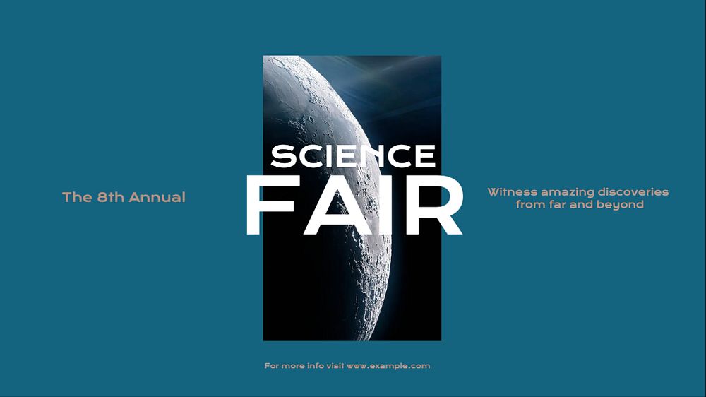 Science fair blog banner template, editable text & design