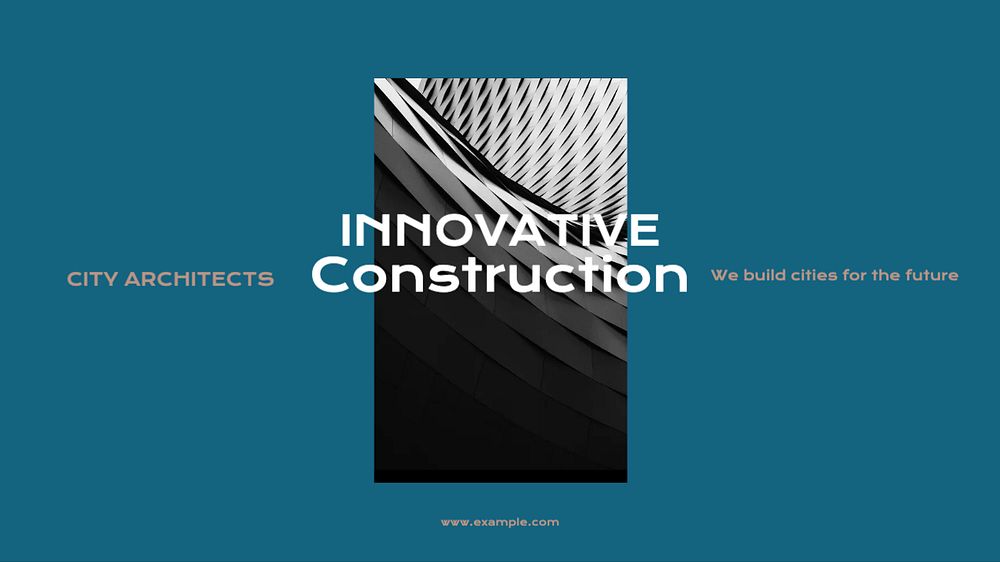 Architect blog banner template, editable text & design