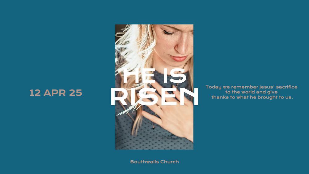 He is risen blog banner template, editable text & design