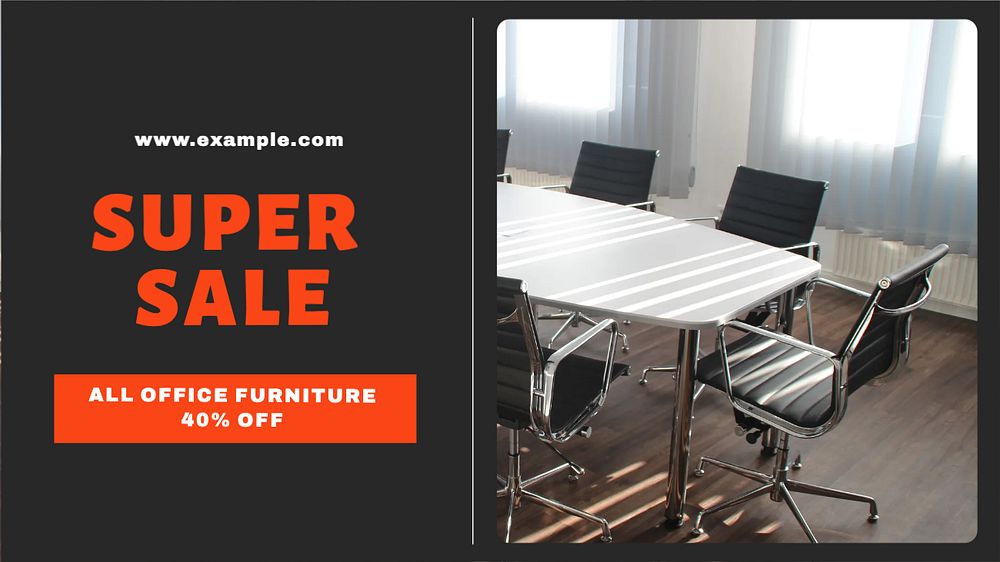 Furniture sale blog banner template, editable text & design