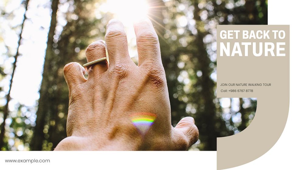 Get back to nature blog banner template, editable text & design