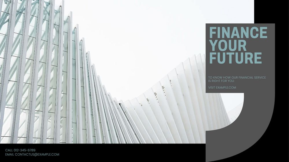 Future finance blog banner template, editable text & design