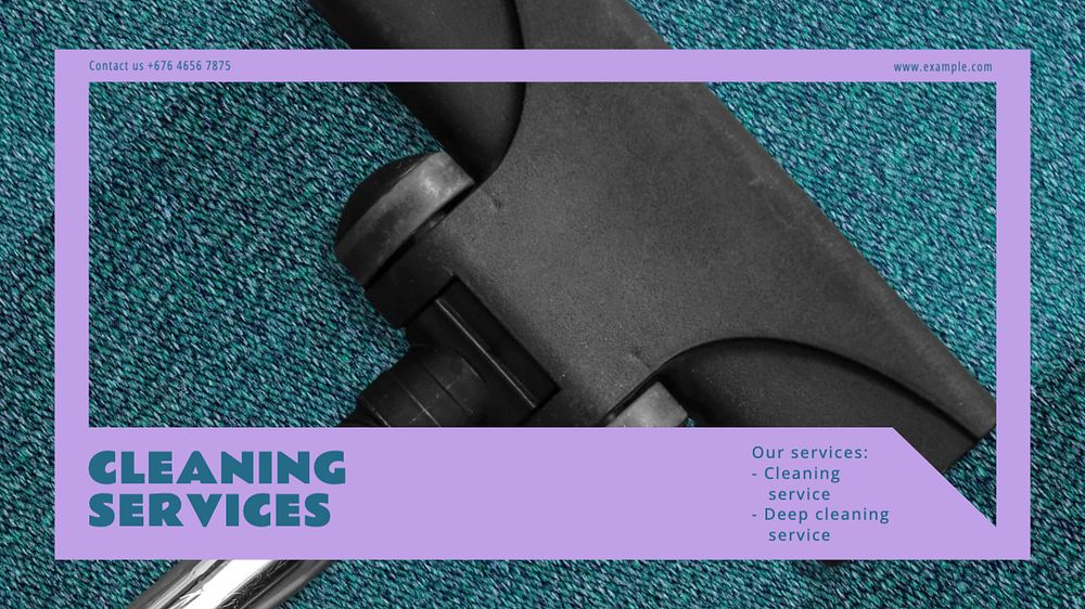 Cleaning service blog banner template, editable text & design