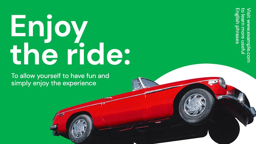 Enjoy the ride blog banner template, funky editable design