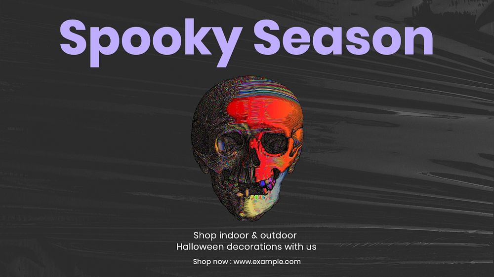 Spooky decor blog banner template, customizable design