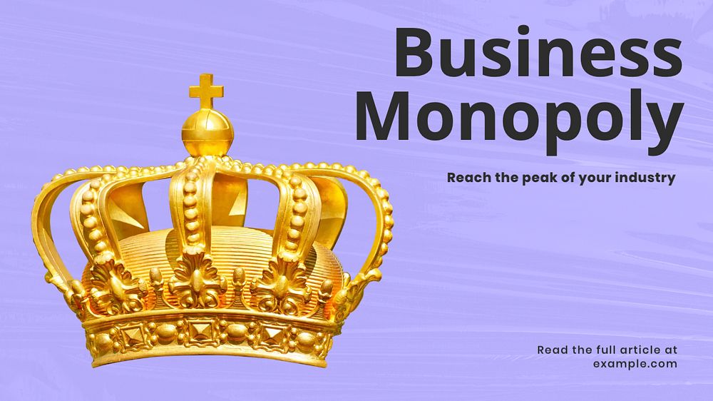 Monopoly business blog banner template, customizable design