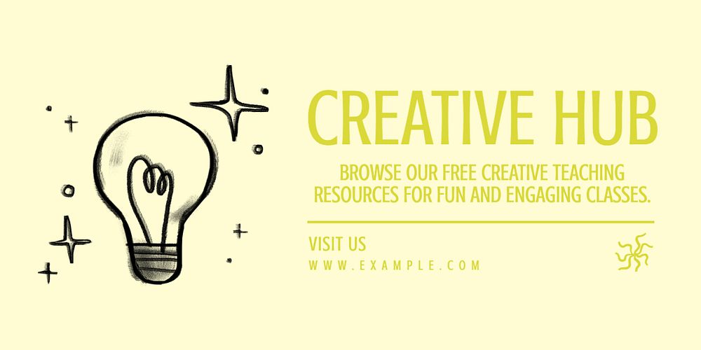 Creative hub Twitter ad template, editable text