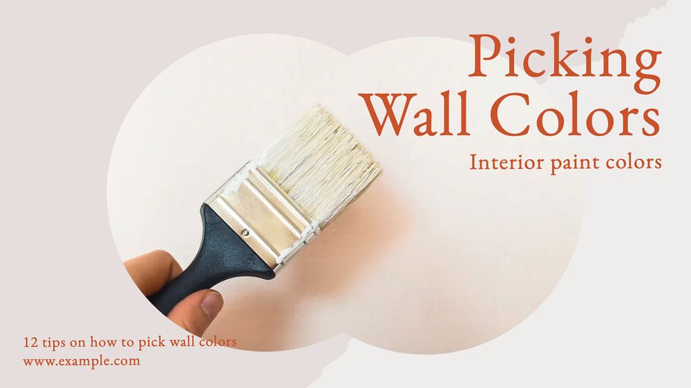 Wall colors blog banner template, editable text & design