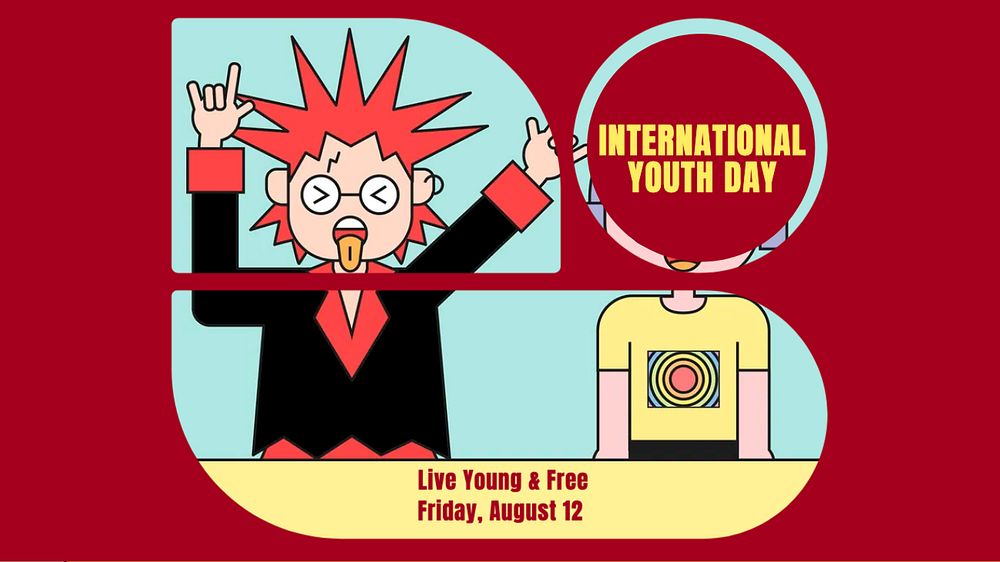 Youth day blog banner template, editable ad