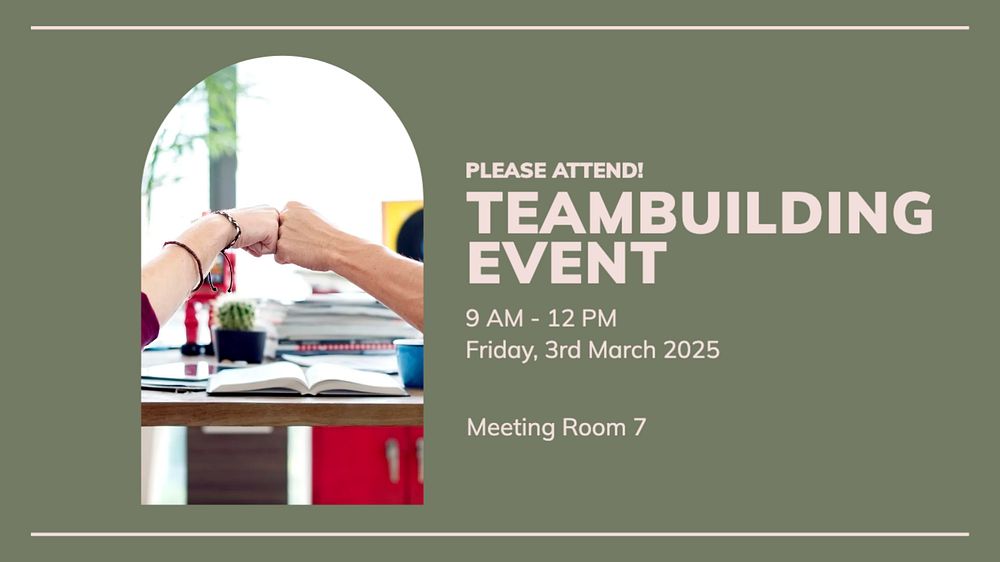 Teambuilding event blog banner template, editable ad