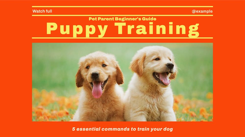 Dog training blog banner template, editable ad