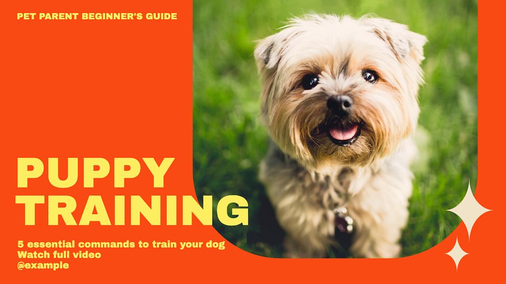 Dog training blog banner template, editable ad