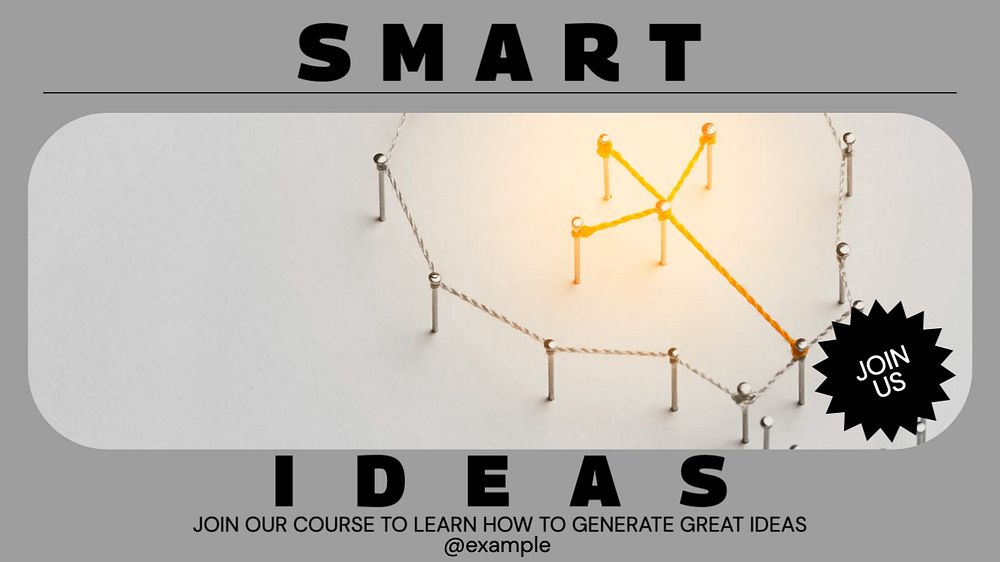 Smart ideas blog banner template, editable ad