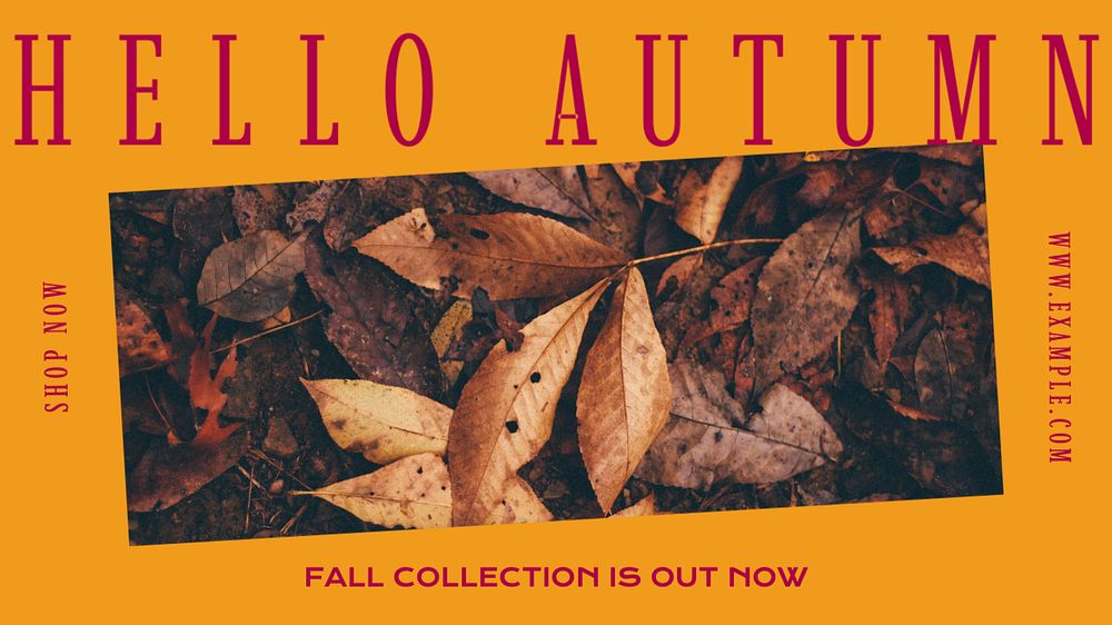 Fall collection blog banner template, editable ad