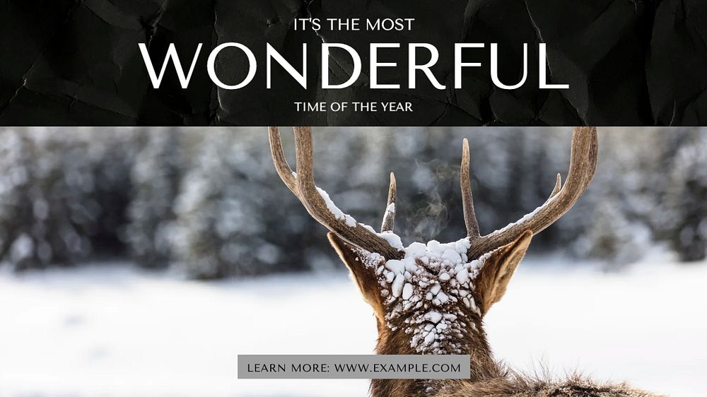 Season's greetings blog banner template, editable ad