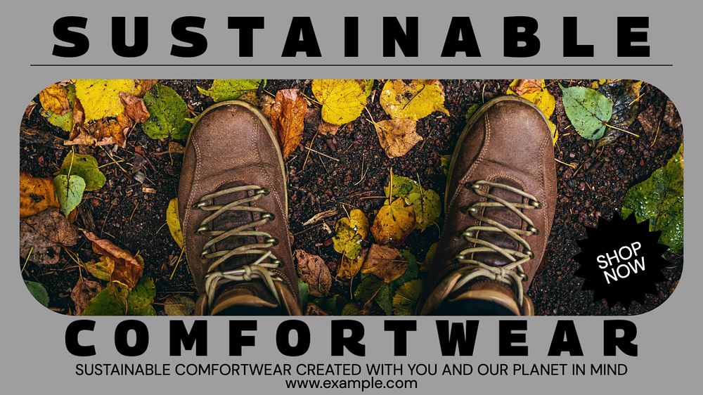 Sustainable comfort wear blog banner template, editable ad