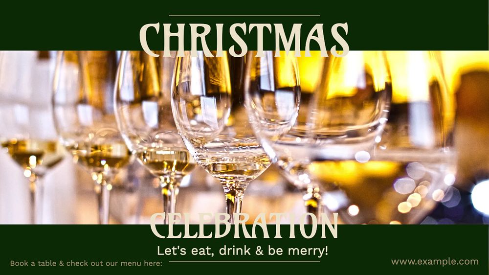 Christmas celebration blog banner template, editable ad