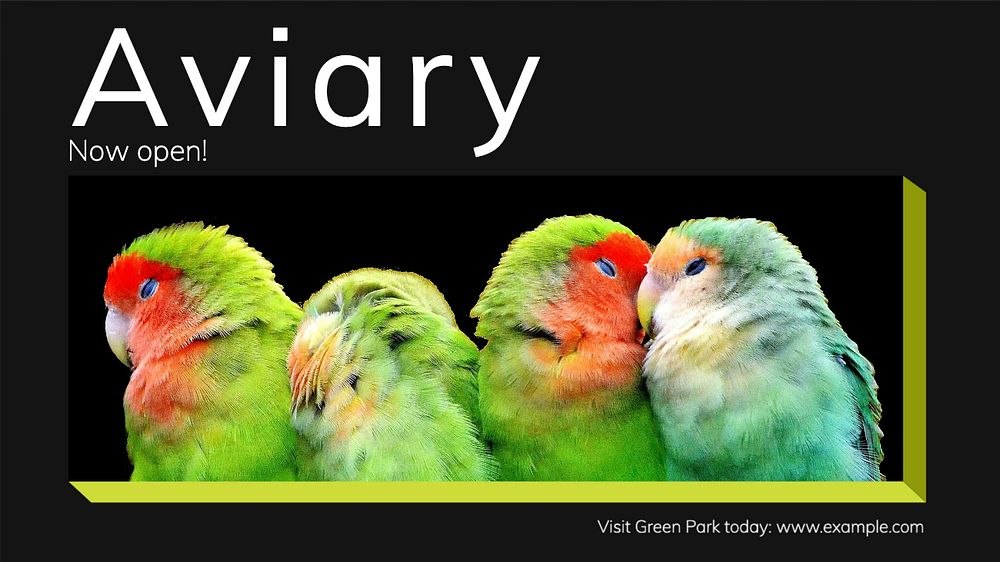 Aviary blog banner template, editable ad