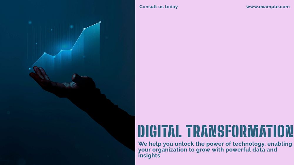 Digital transformation blog banner template, editable ad