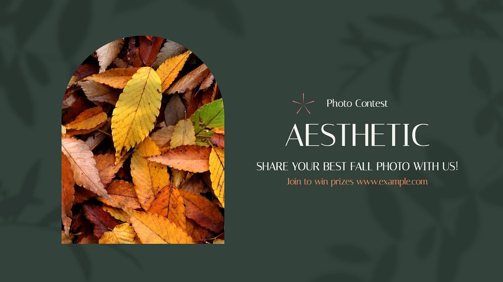 Aesthetic photo contest blog banner template, editable text & design