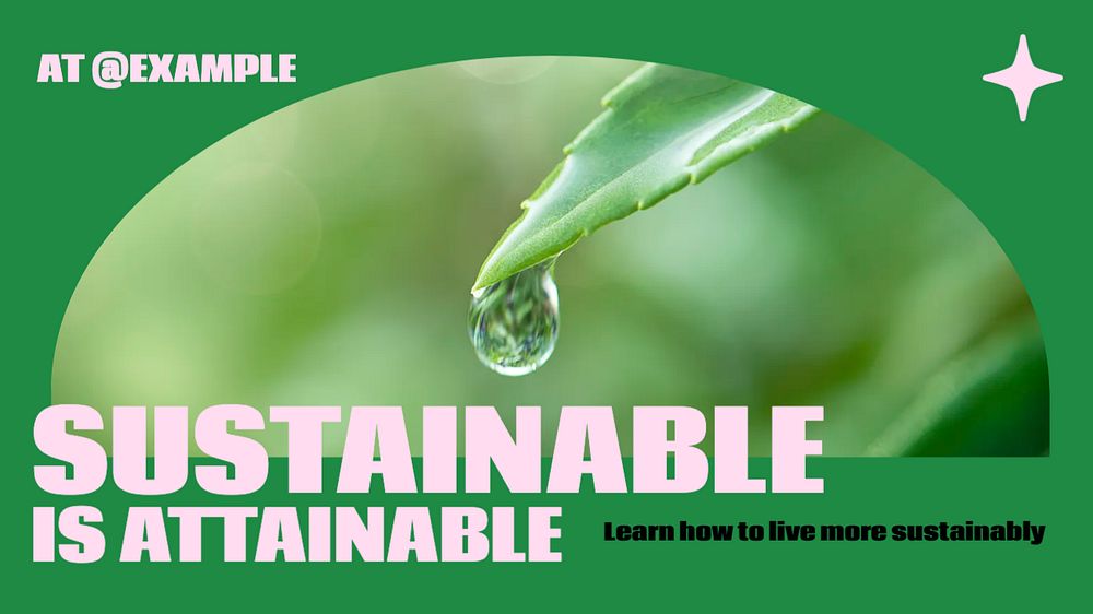 Sustainability blog banner template, editable ad