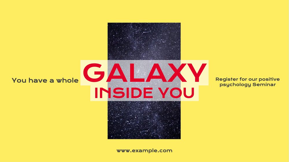 Galaxy blog banner template, editable ad