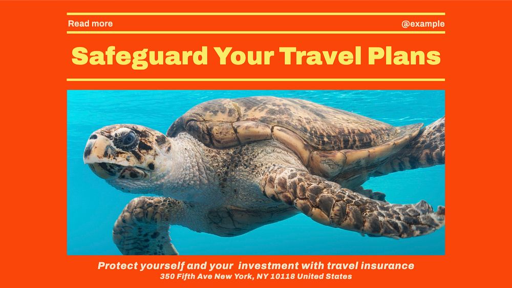 Travel safe blog banner template, editable ad