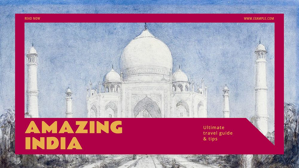 Amazing India blog banner template, editable ad