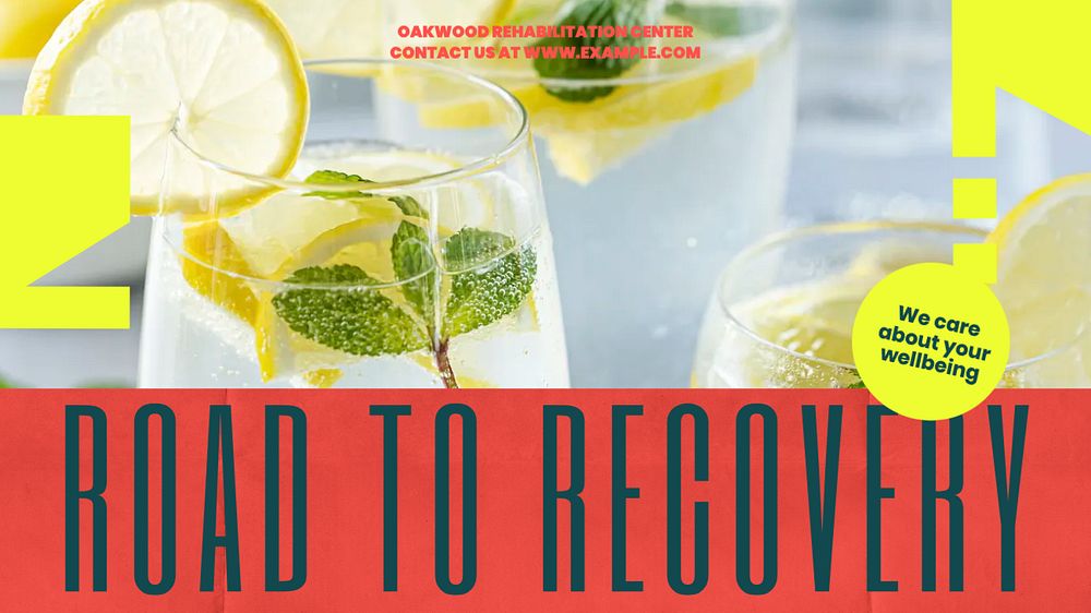 Road to recovery blog banner template, editable ad